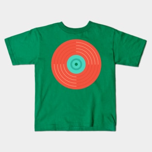 Minimalistic Retro Vinyl Record Kids T-Shirt